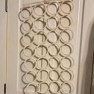 Cream Closet Organizer with 28 Rings